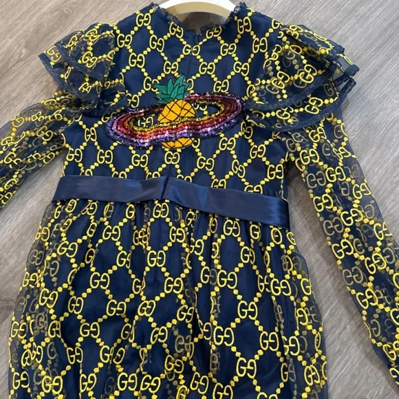 Price Drop ❤️ Gucci Tulle GG logo dress with sequin embroidery - Picture 13 of 14